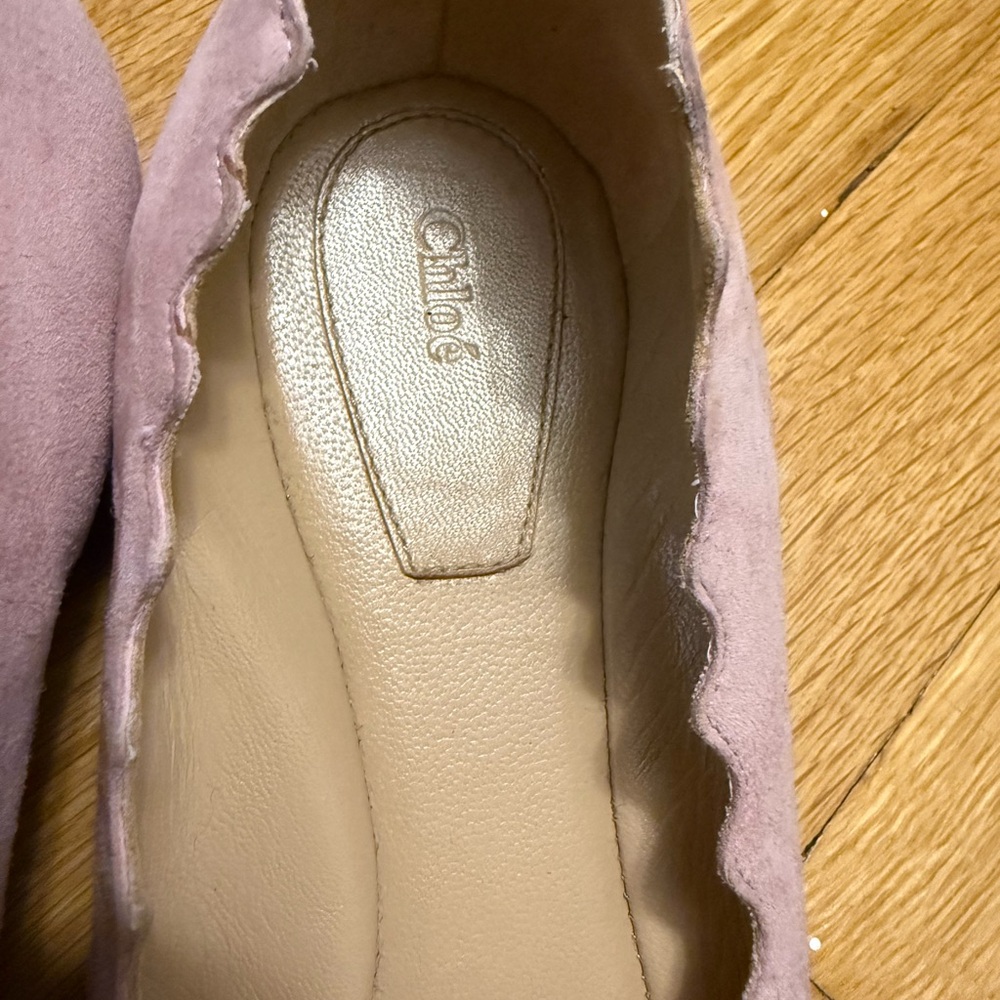 Chloe Lavender Scalloped Flats - Picture 2 of 3
